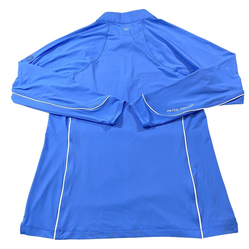Peter Millar Blue Quarter Zip Pullover UPF 50+ Sun Protection Women's Large L - Picture 3 of 12